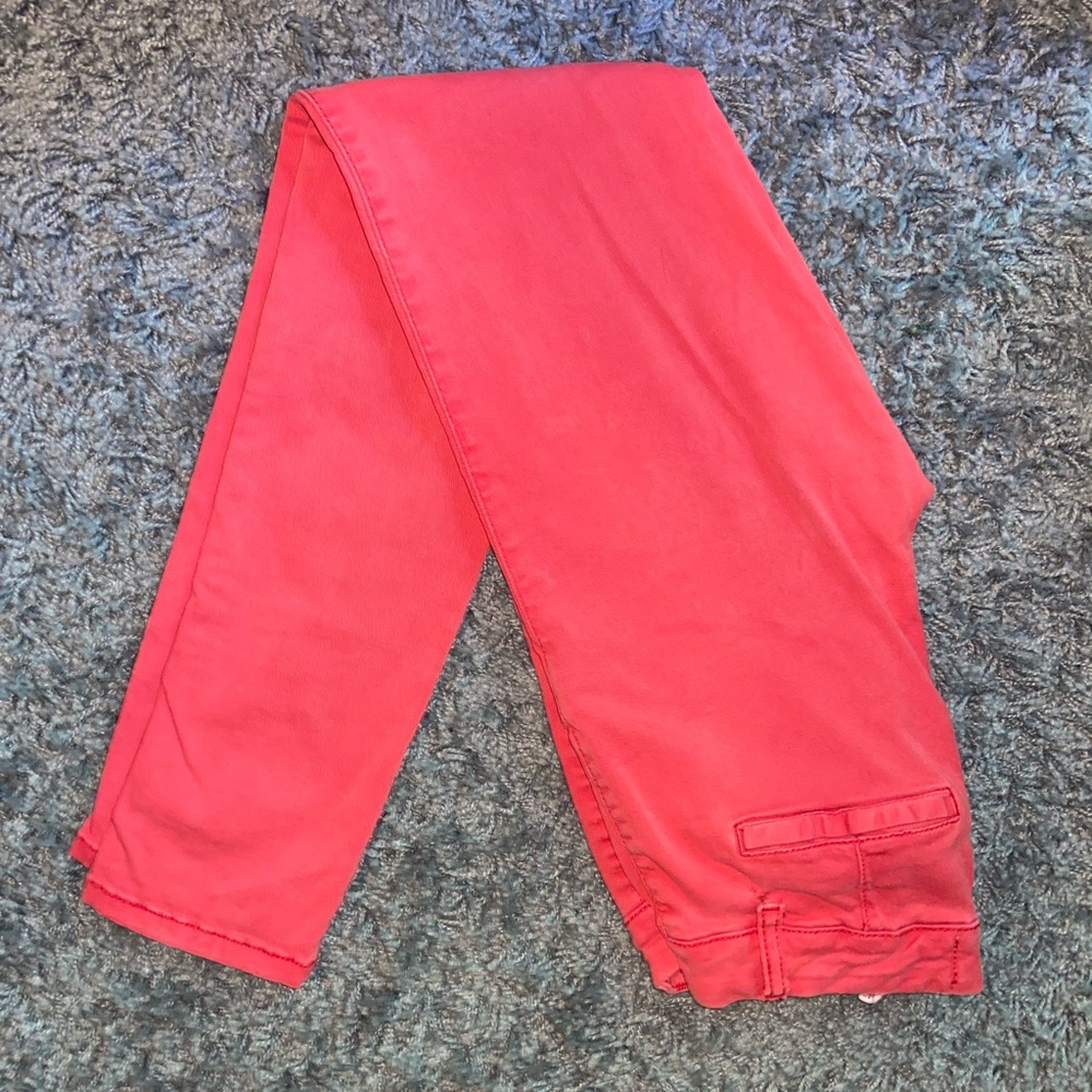 Coral skinny pants